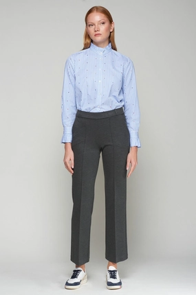 Comfortable Layering Carla Structure Trouser in Grey
