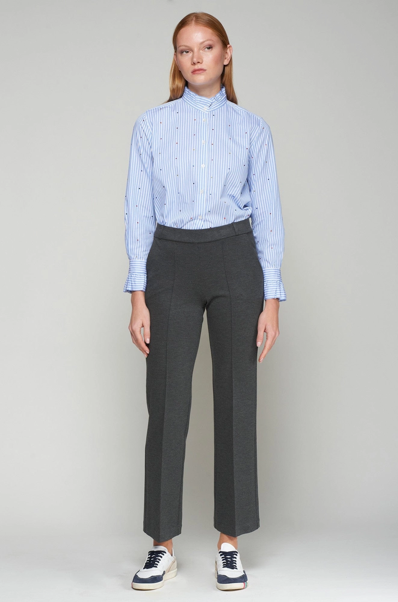 Carla Structure Trouser in Grey Casual Vibes