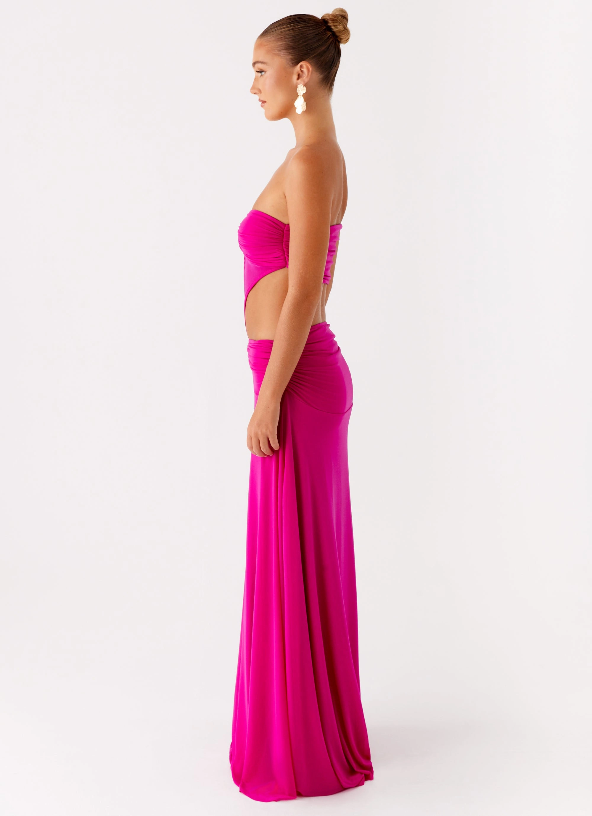 Wide Hemline Carlene Maxi Dress - Fuchsia
