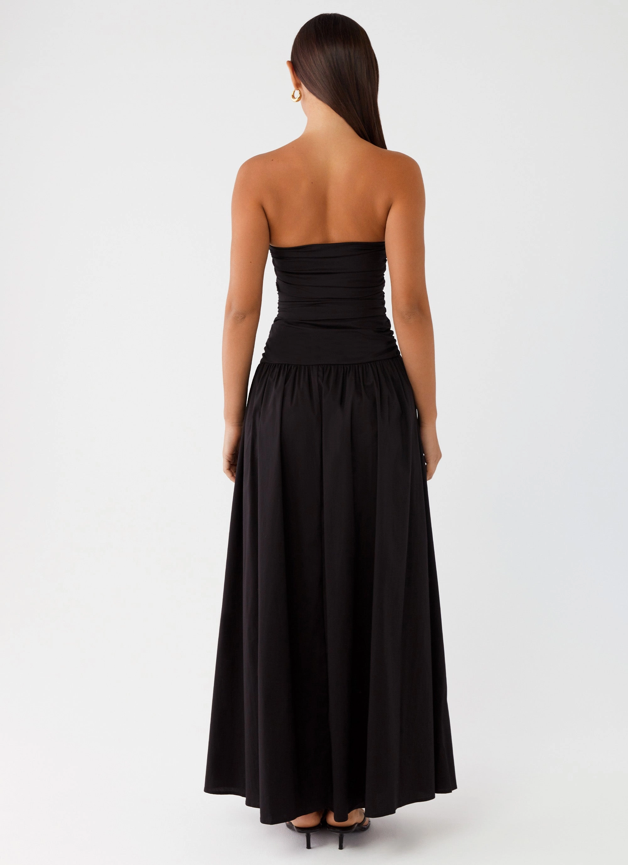 Carmel Maxi Dress - Black Padded-Bust Casual Elegance