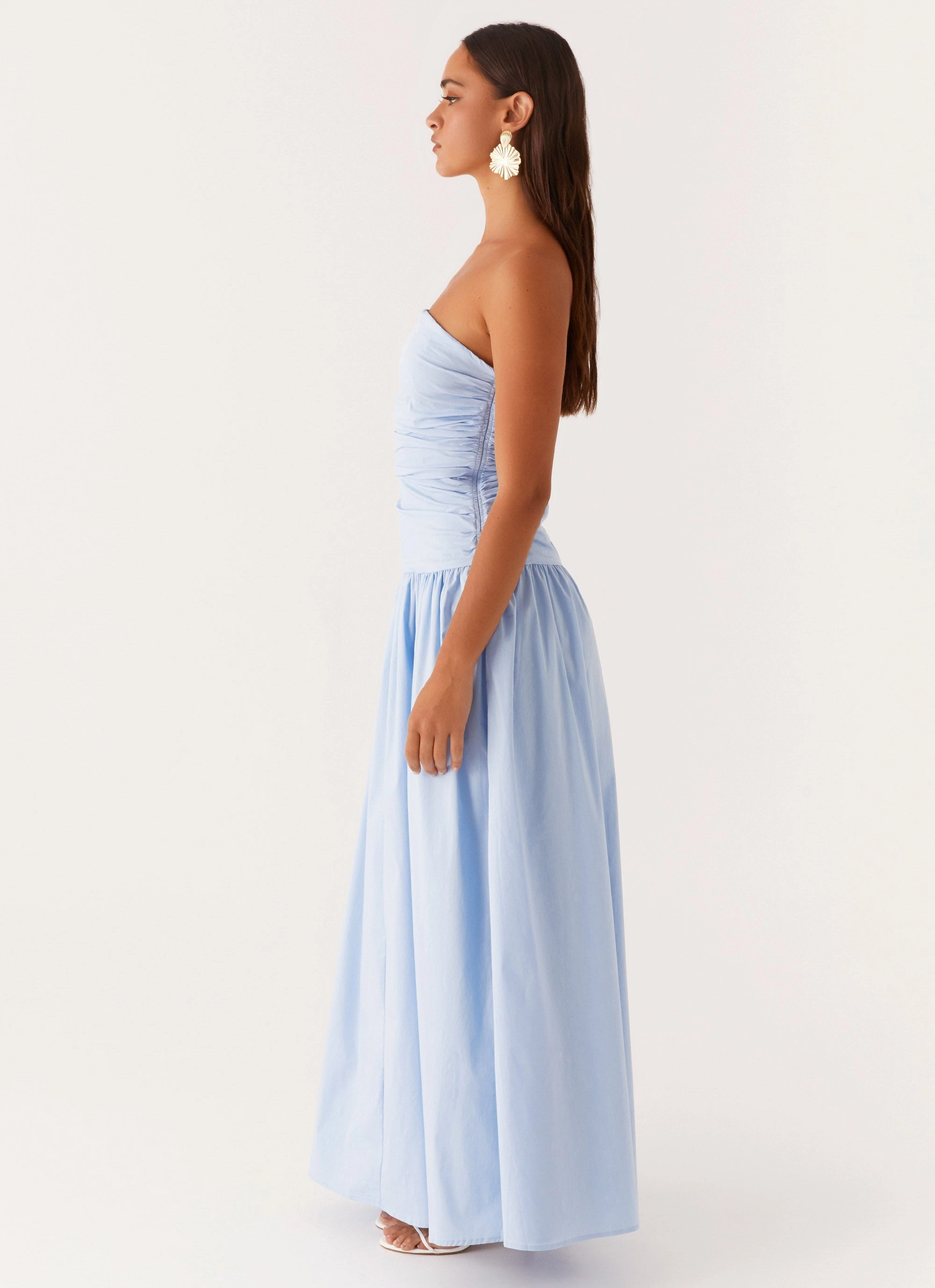 Carmel Maxi Dress - Blue Polished Appearance Coastal Soft