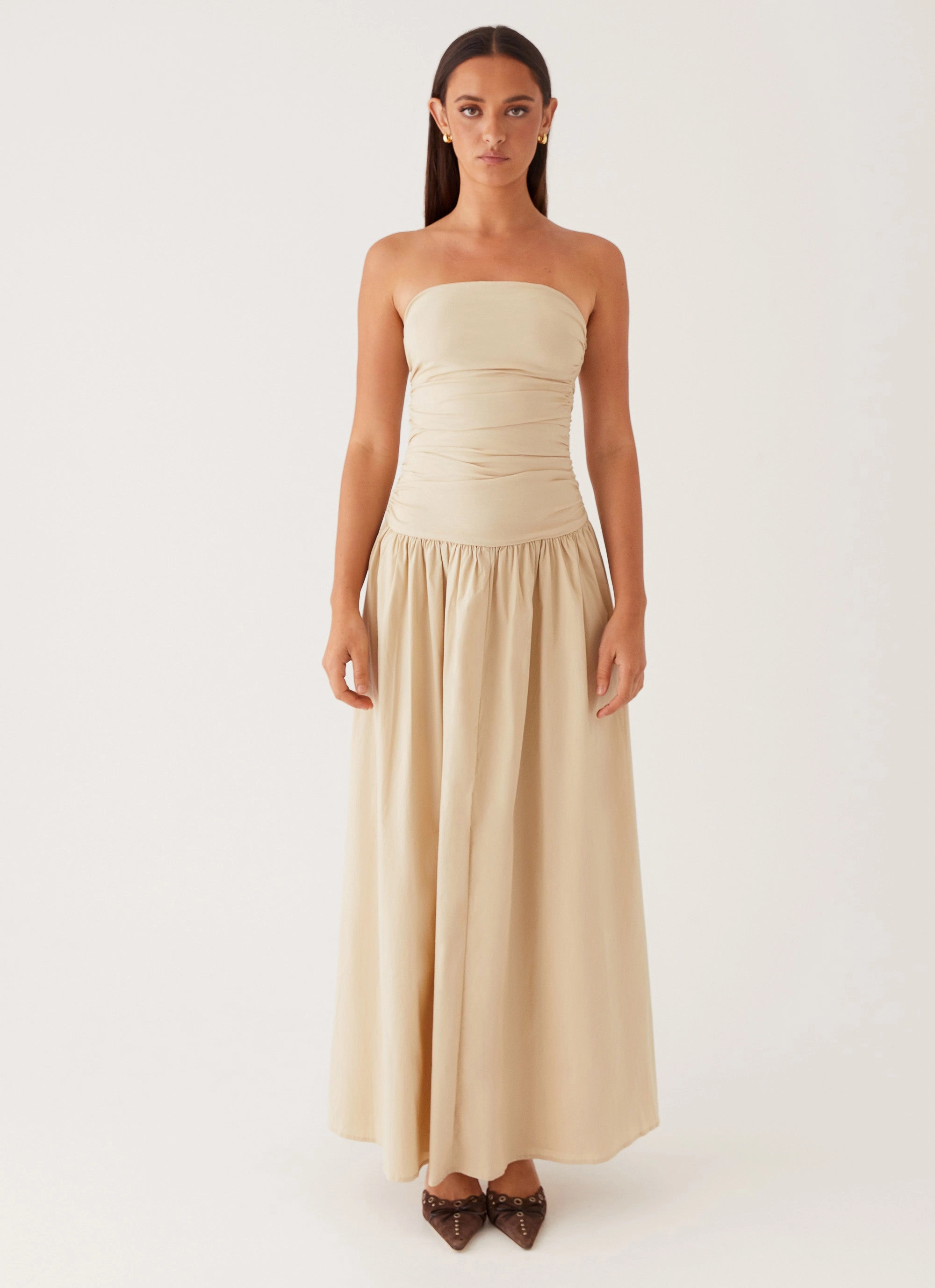 Carmel Maxi Dress - Ivory Simple Elegance Villa Light