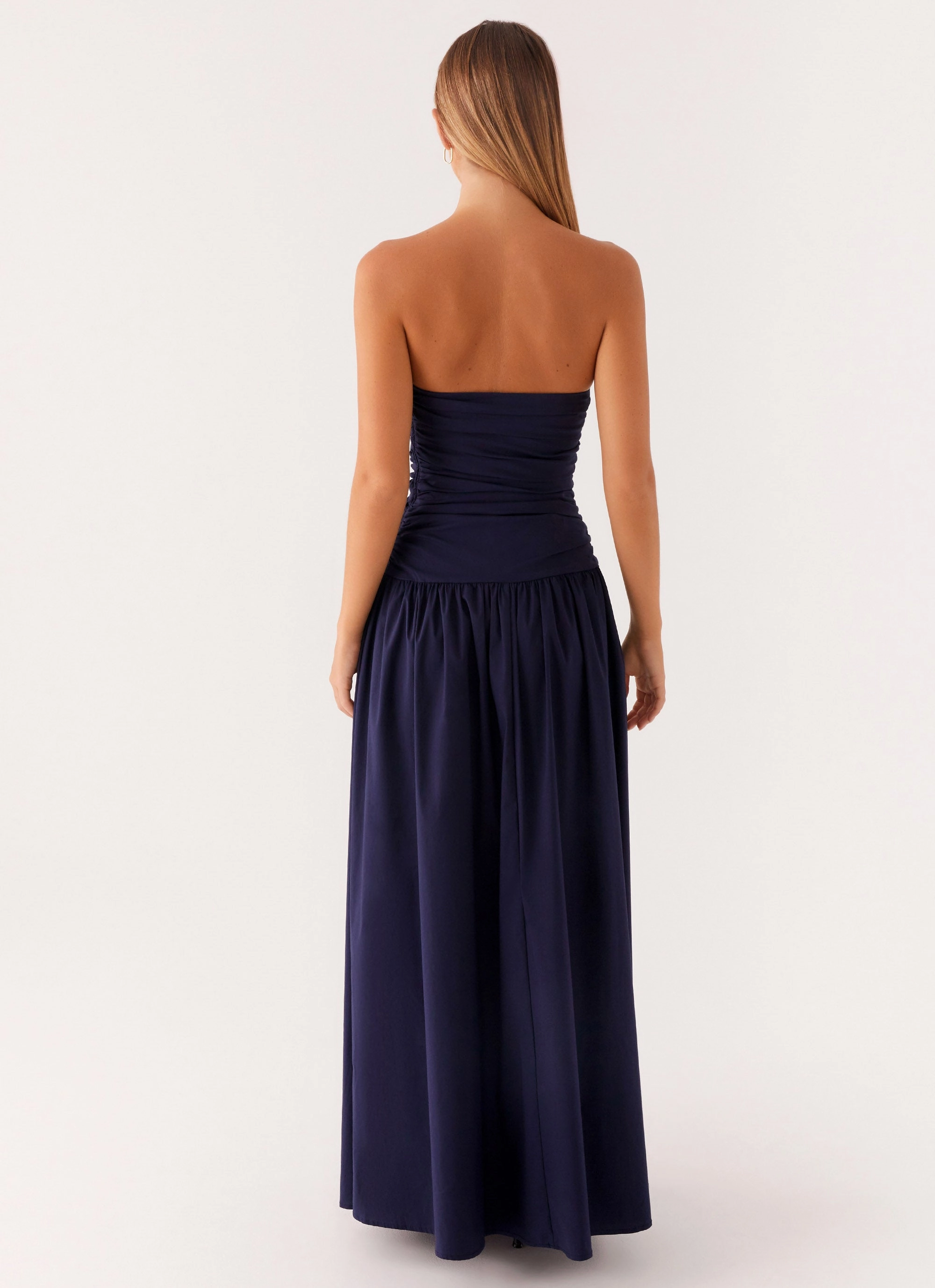 Carmel Maxi Dress - Navy Evening Vibe Comfortable Waist