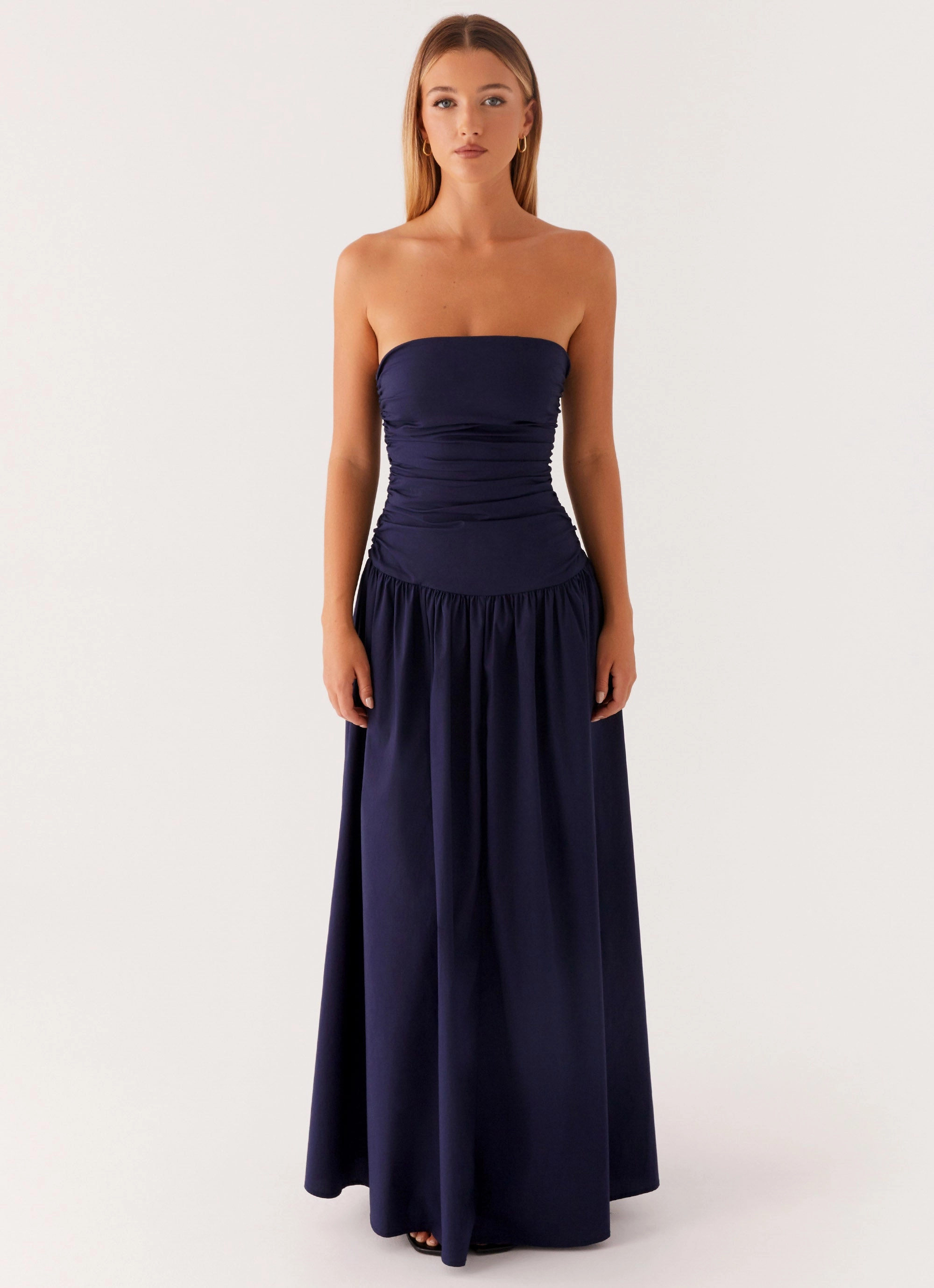Carmel Maxi Dress - Navy Floral-Pattern