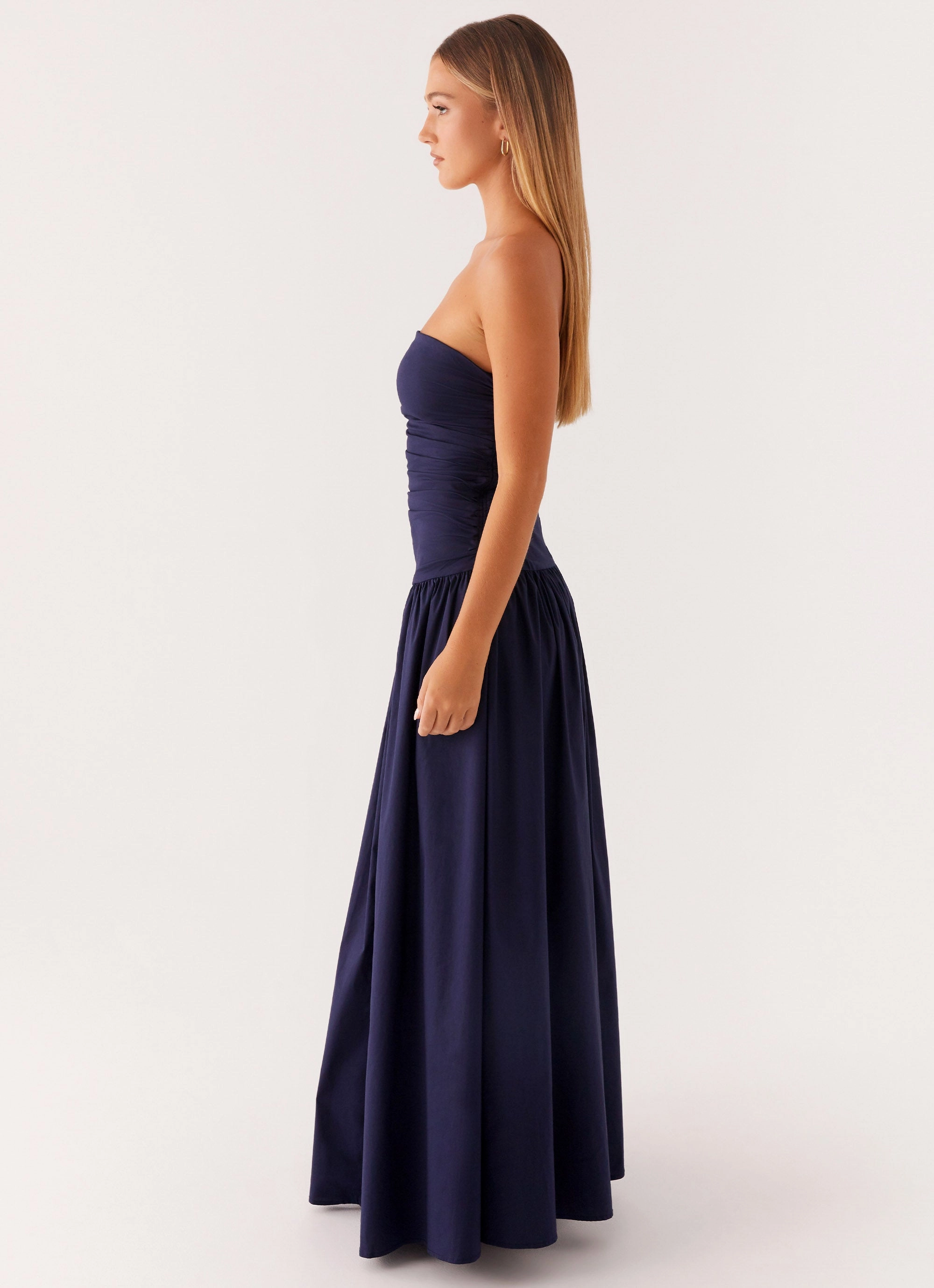 Sharp Design Chic Waistband Design Carmel Maxi Dress - Navy
