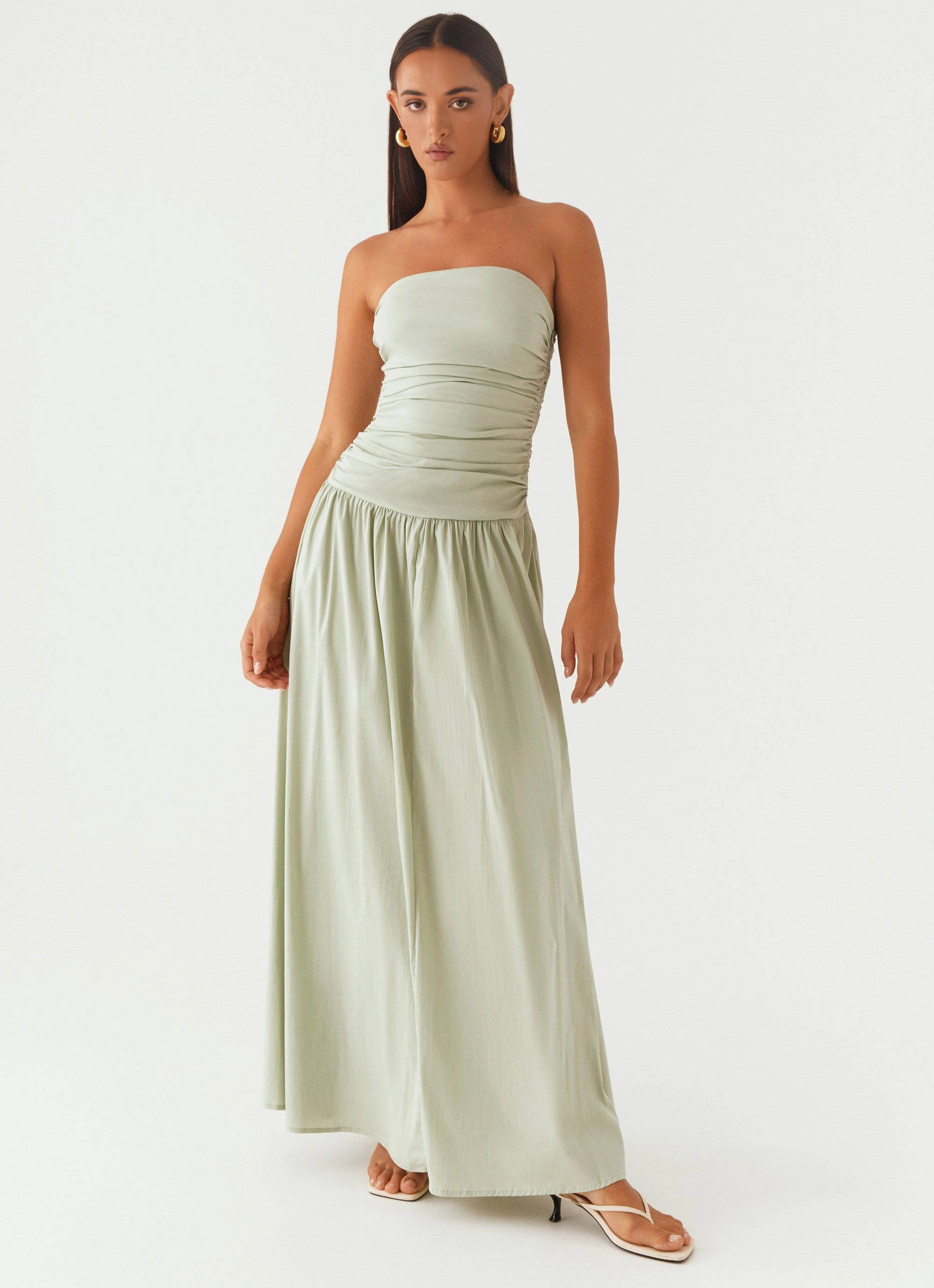 Carmel Maxi Dress - Sage Water-Repellent-Finish Season Ready