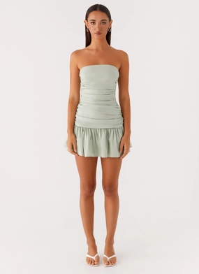 Comfy and Cozy Carmel Mini Dress - Sage