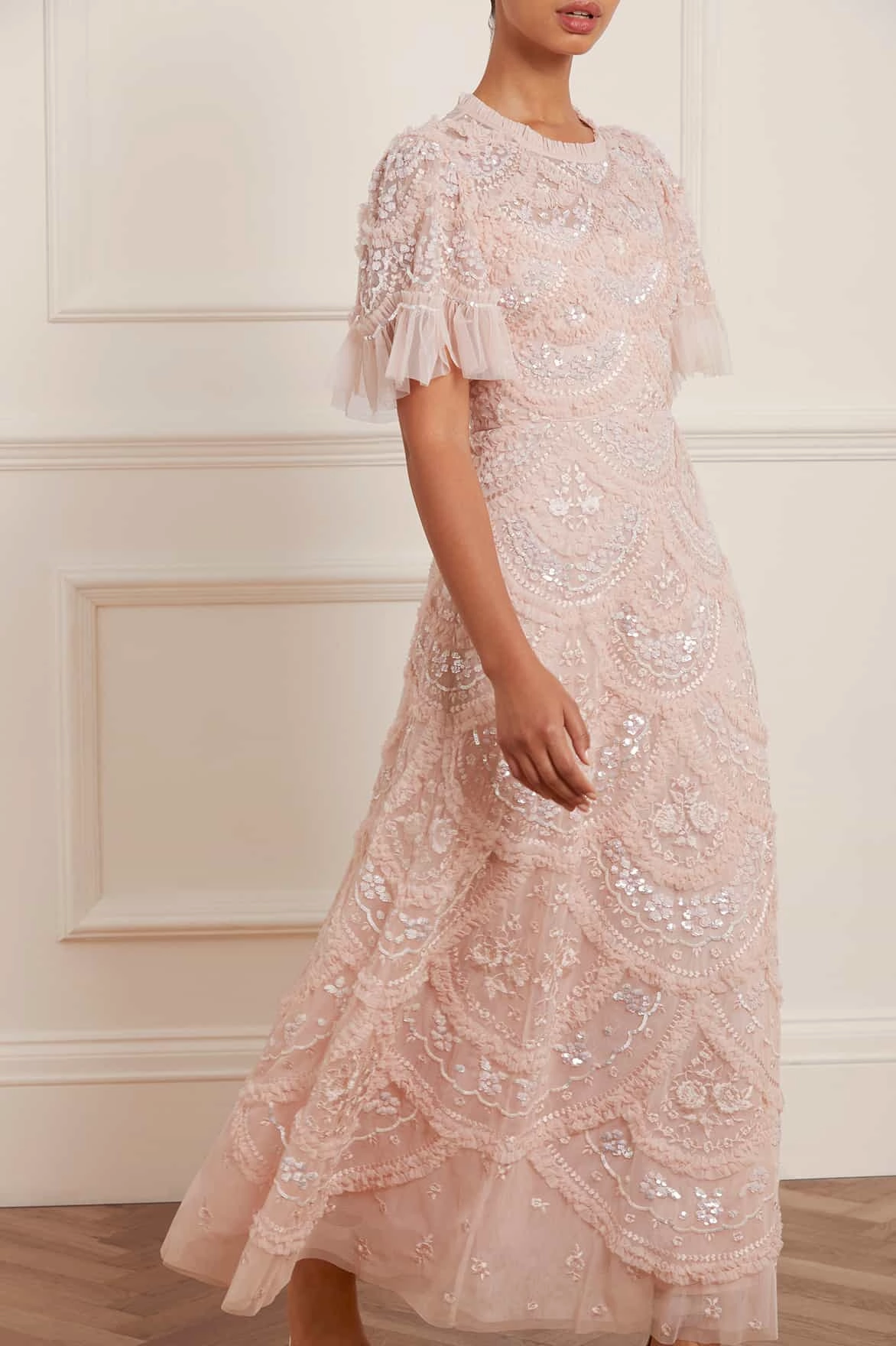 Carmen Ruffle Ankle Gown Cotton Touch