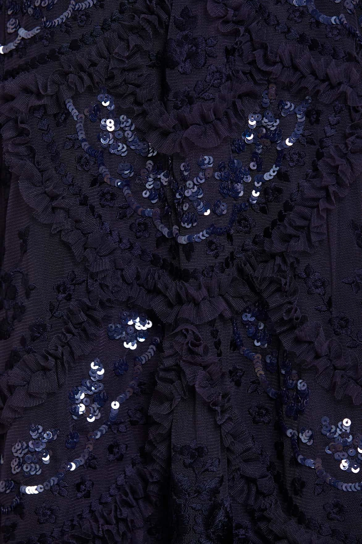 Carmen Ruffle Ankle Gown Skin Tone Cut-Out-Detail