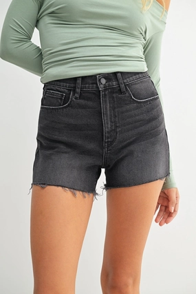 Abrasion Dispersing Weave CAROL HIGH RISE DENIM SHORTS