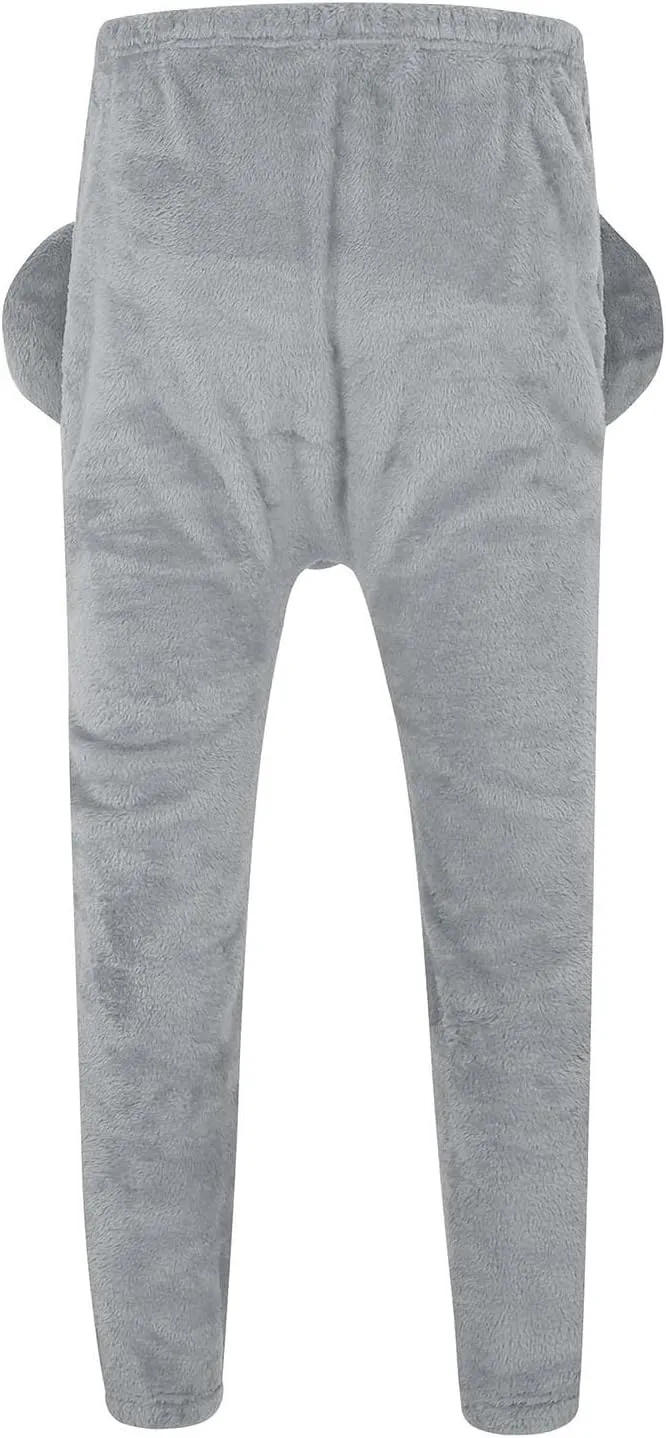Cartoon Elephant Pajama Cute Animal Pants Big Nose and Ears Unisex Soft Elephant Homewear Sleepwear for Women Men Leisure