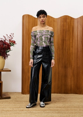 CASSANDRA VINYL SIAMESE PANTS Side Pockets
