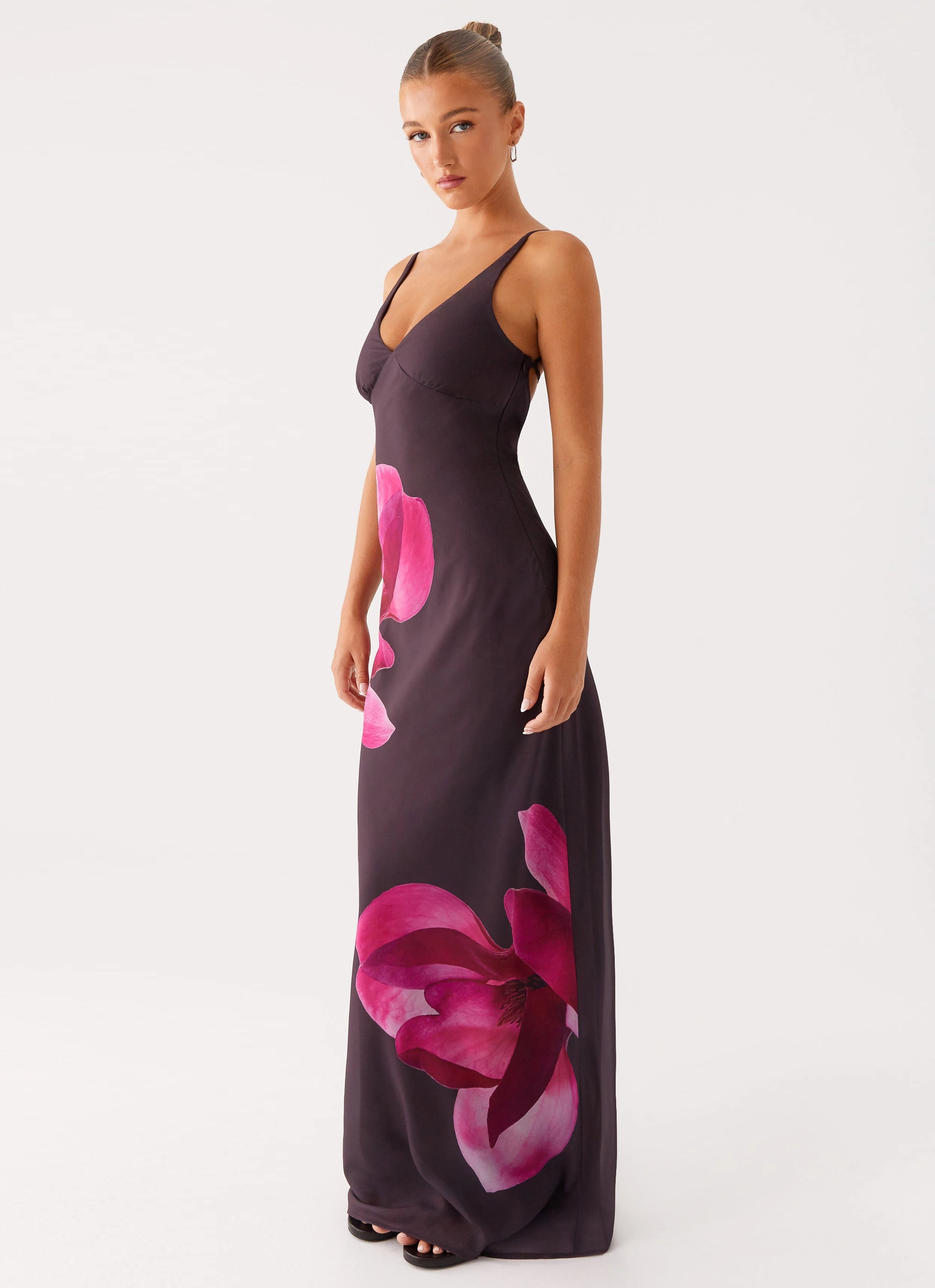 Griselda Maxi Dress - Dark Chocolate FlatlockSeam Euro Ease