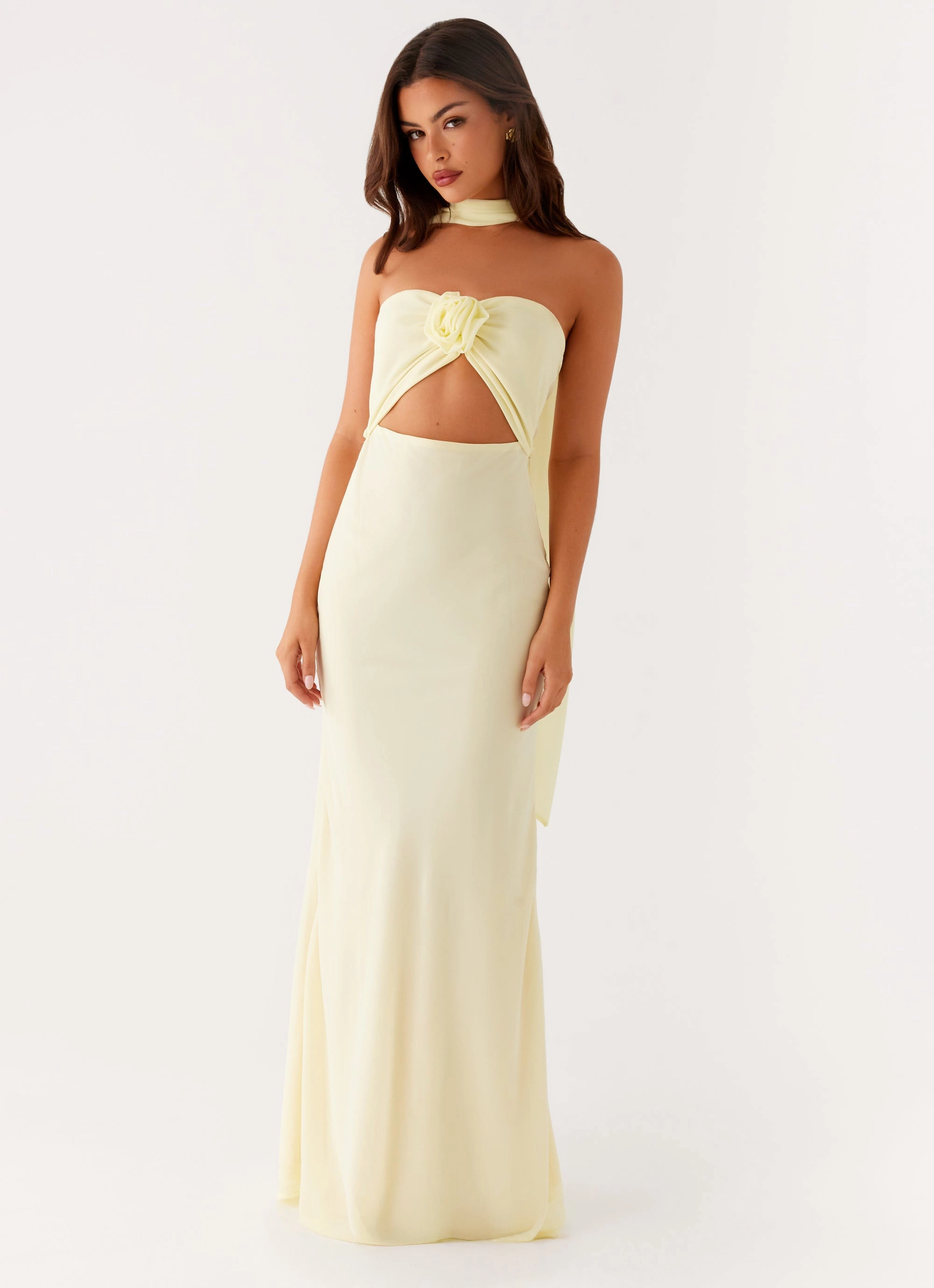 Pure Color New Light Maxi Dress - Yellow