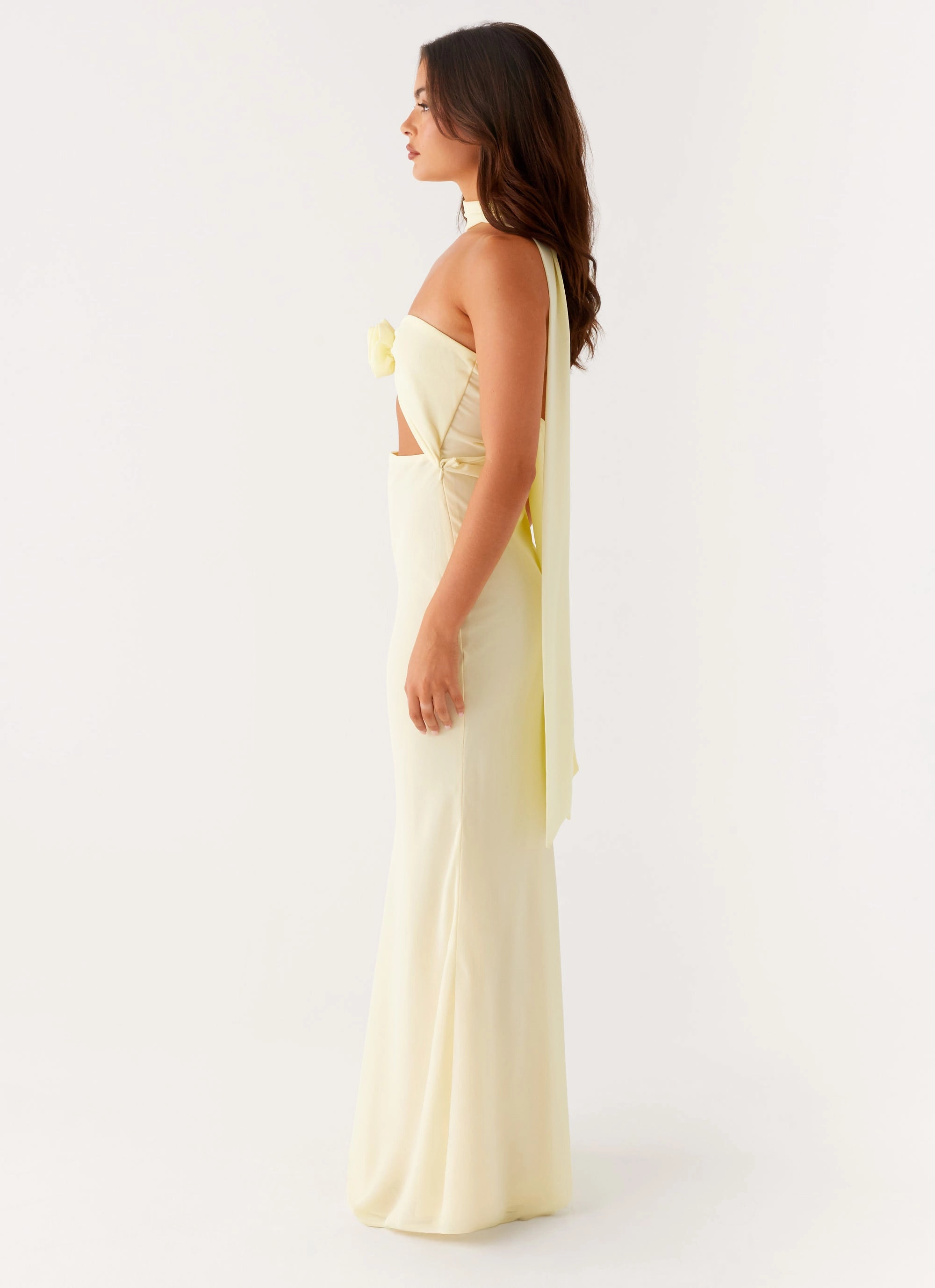 Care-Instructions-Included Silky Shape New Light Maxi Dress - Yellow