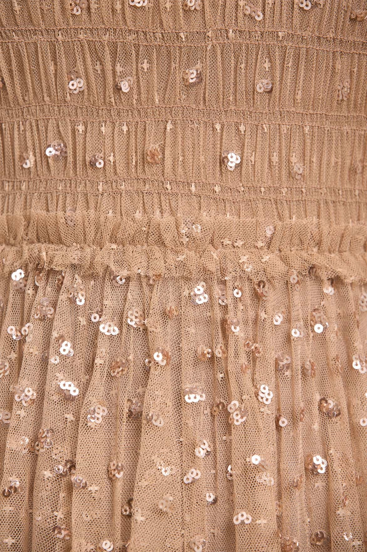 Sequin Giselle Smocked Ballerina Dress Matte-Lining Soft Presence