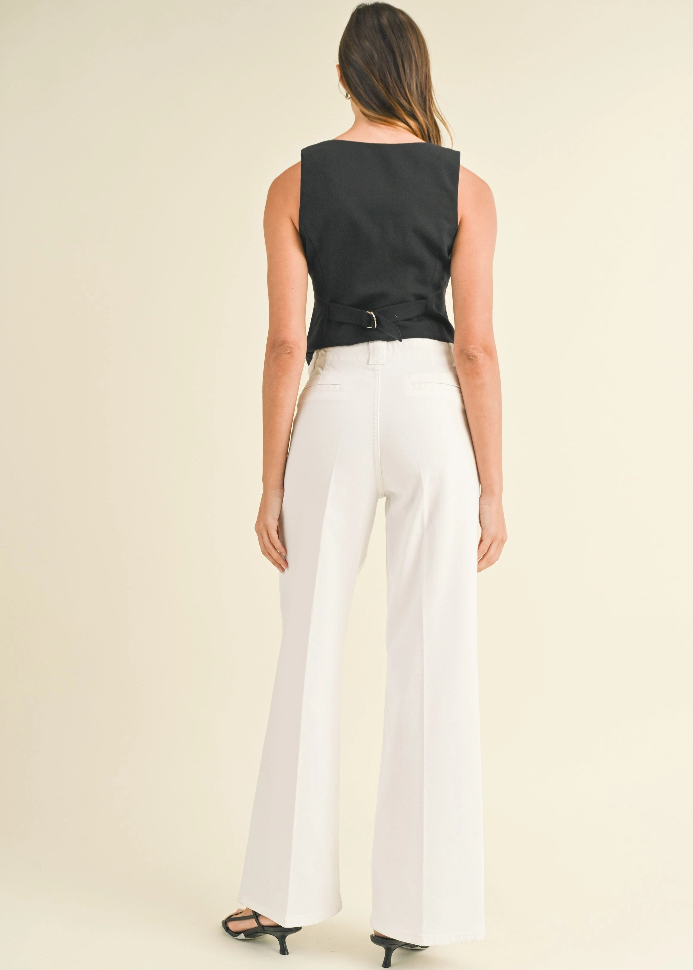 Go To Piece FRANCIA PATCH POCKET WIDE-LEG FLARE JEANS