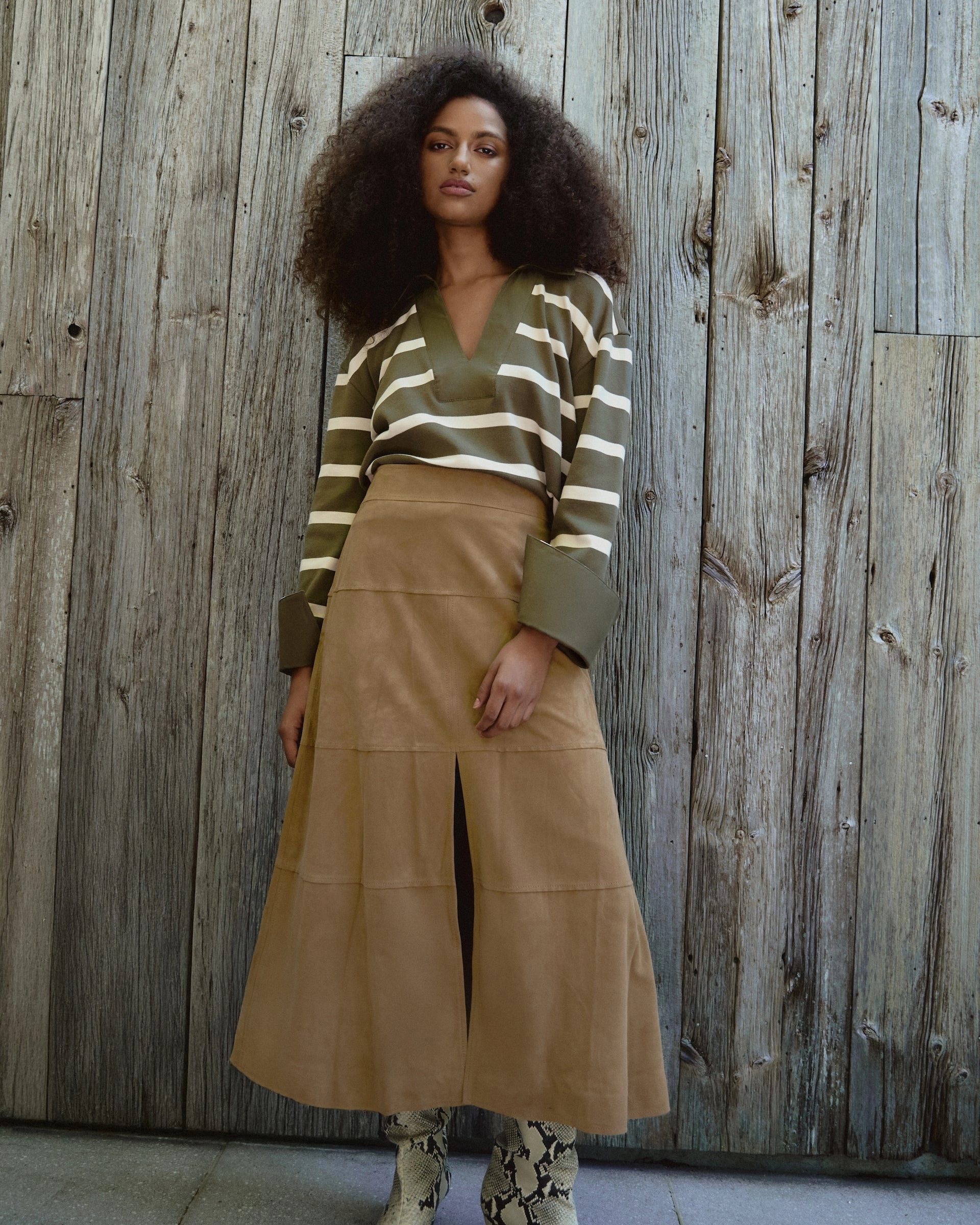 Suede Hudson Skirt Light Waist MoistureControlLiner