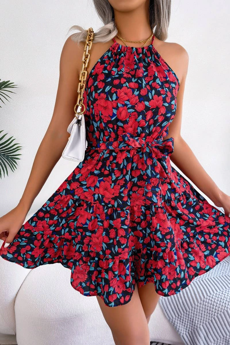 Perfect Look Daily Movement CASUAL FLOUNCY LARGE FLORAL DRESS_CWDSD2531