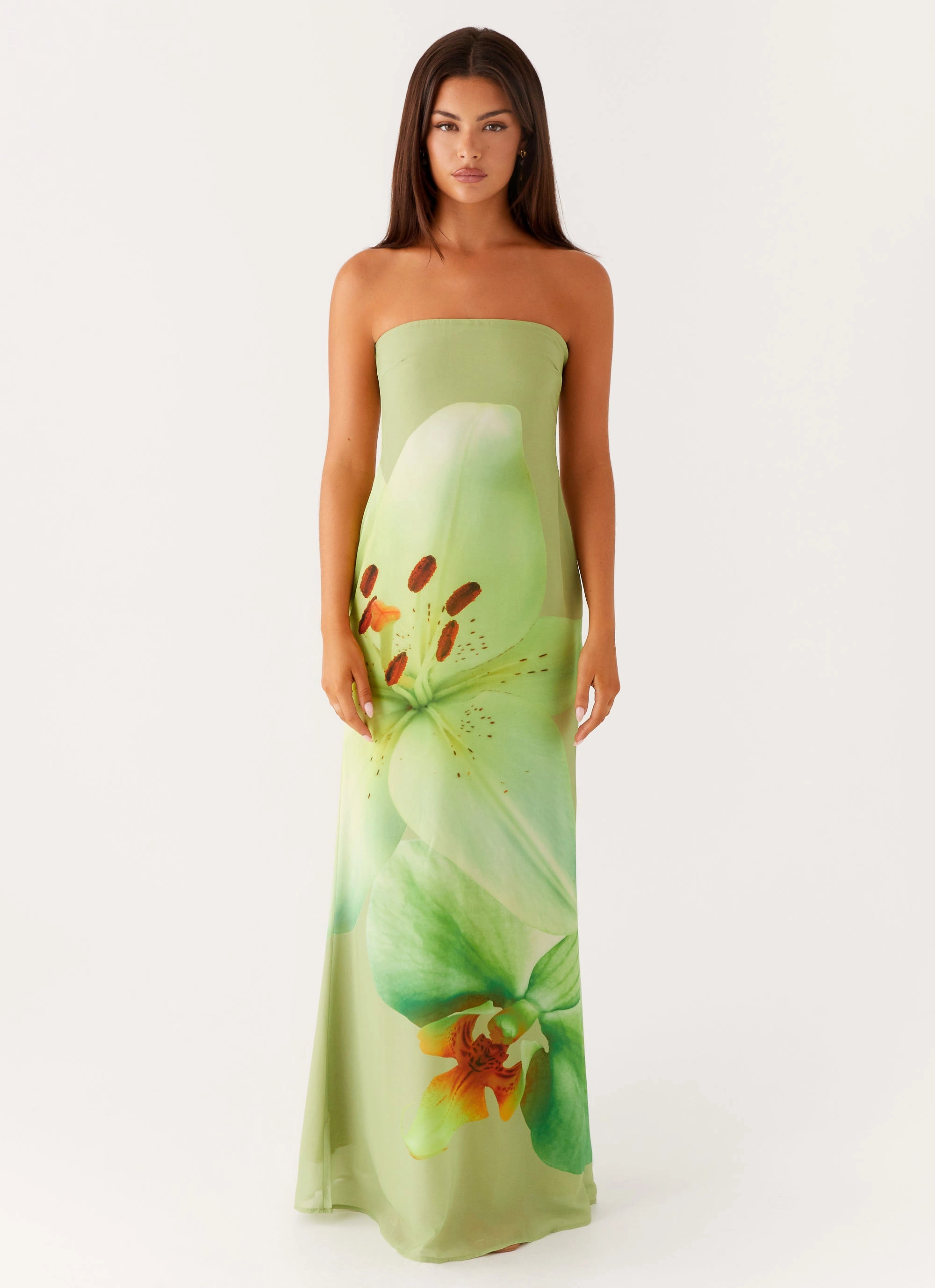 All Gender QuickReleaseClasp Darcy Maxi Dress - Green Floral