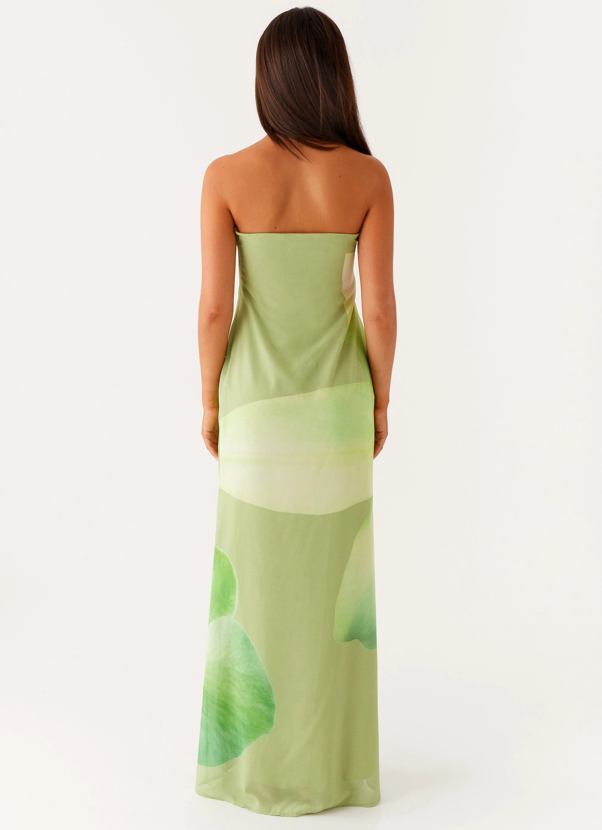 Darcy Maxi Dress - Green Floral Back Detail