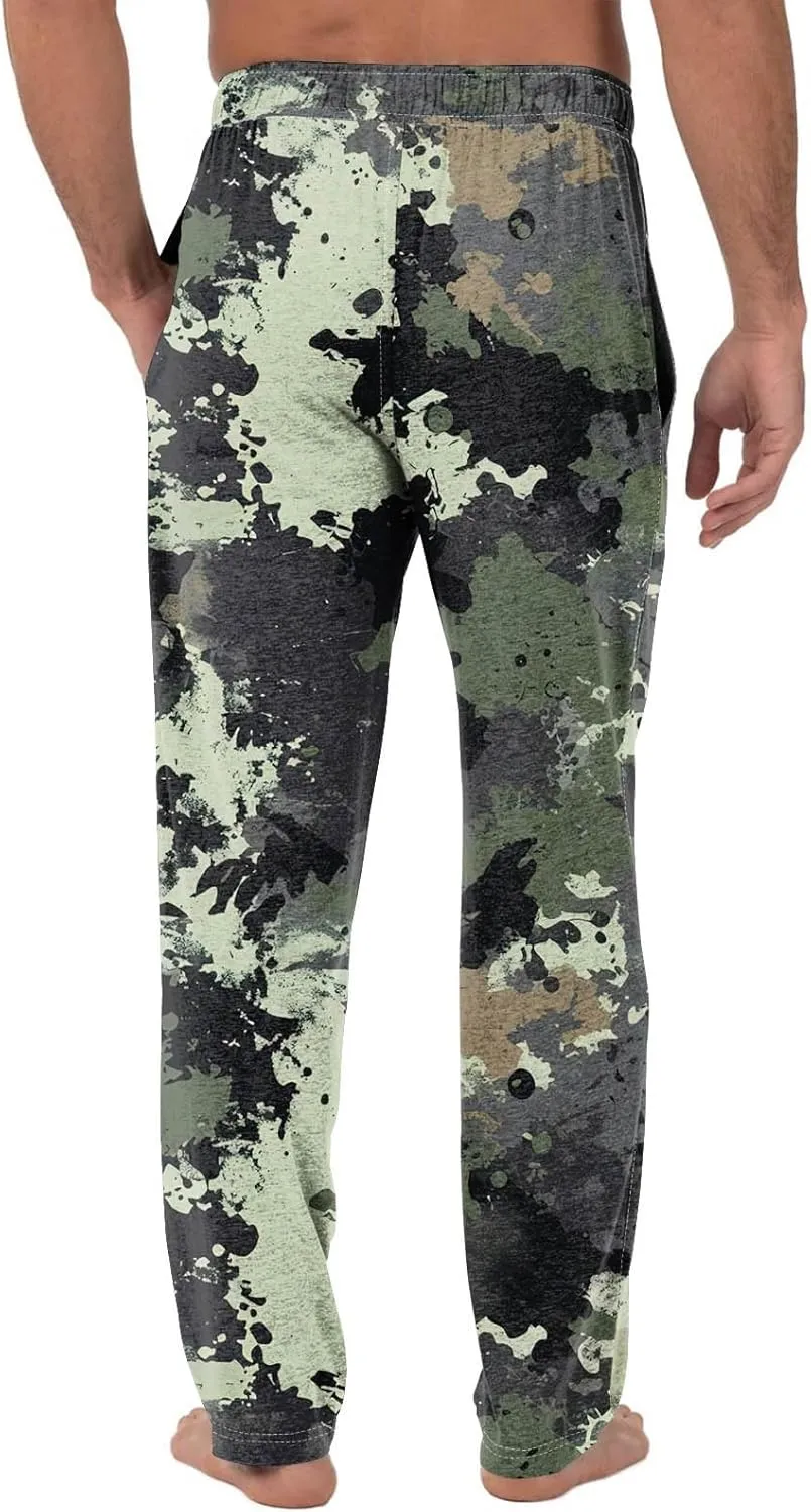 Causal Drawstring Pajama Pants For Mens Lightweight Baggy Straight Fit With Pockets Fashion Soft Lounge Sleep Pants
