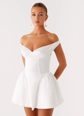 Cavella Mini Dress - White Maximalist-Trend