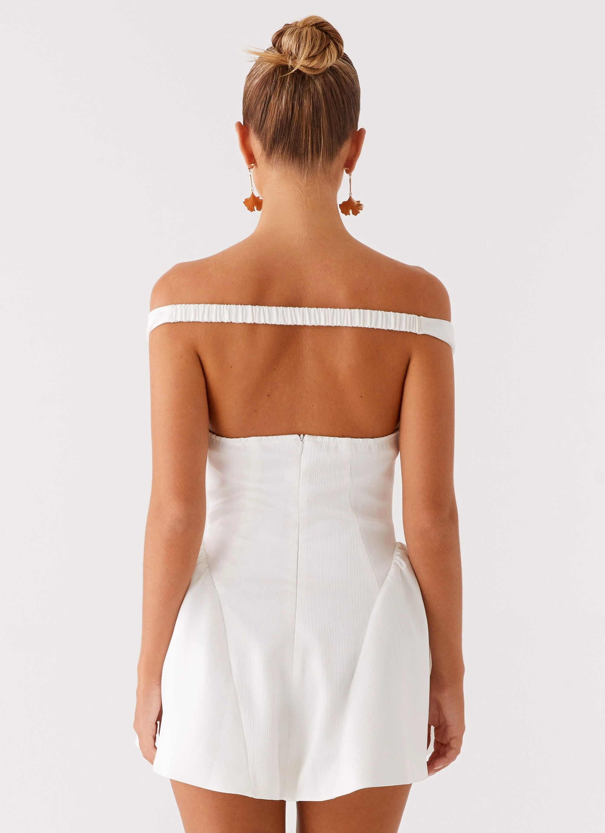 Daywear Comfort Casual Wear Cavella Mini Dress - White