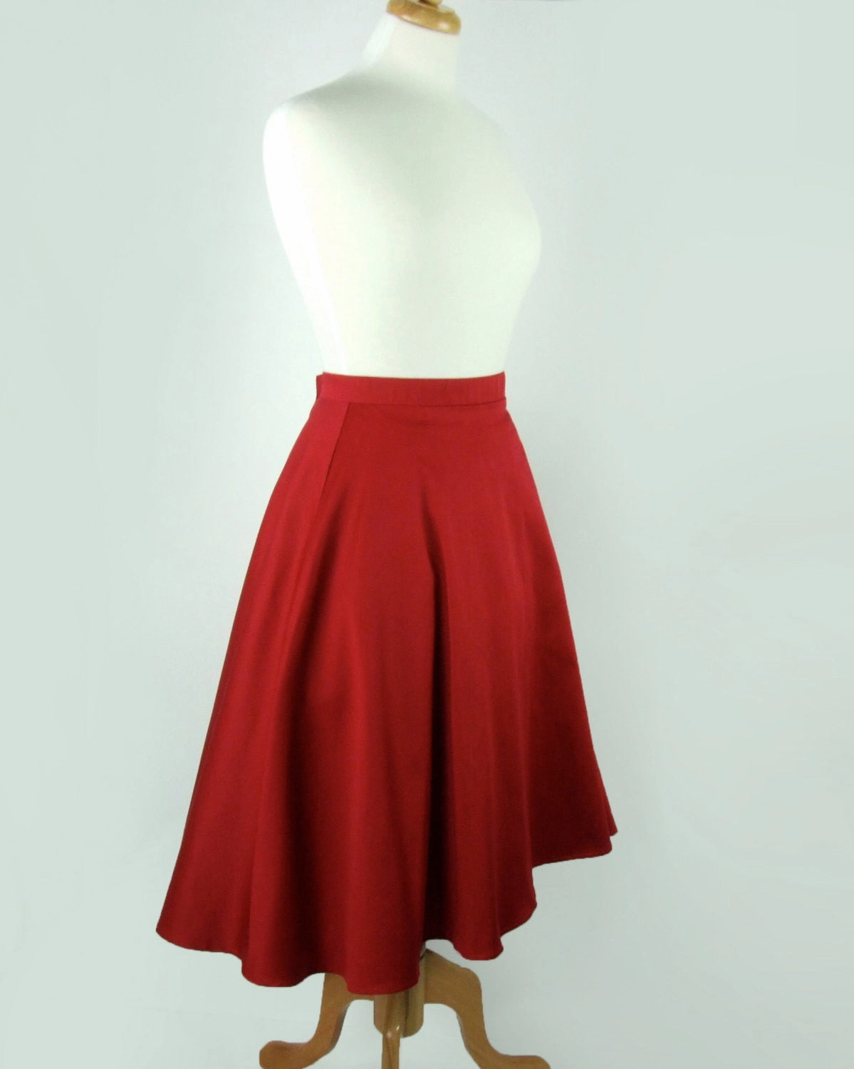 Polished Touch Runway Ready Rockabilly Red Full  Circle  Skirt #FS-R536