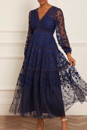 Celestia Ribbon Ankle Gown Sharp Detail Spring Mood
