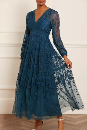 Celestia Ribbon Ankle Gown Chic Tailoring Urban Motion