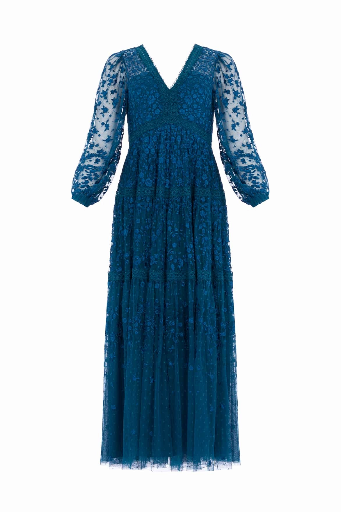 Celestia Ribbon Ankle Gown Smooth Texture