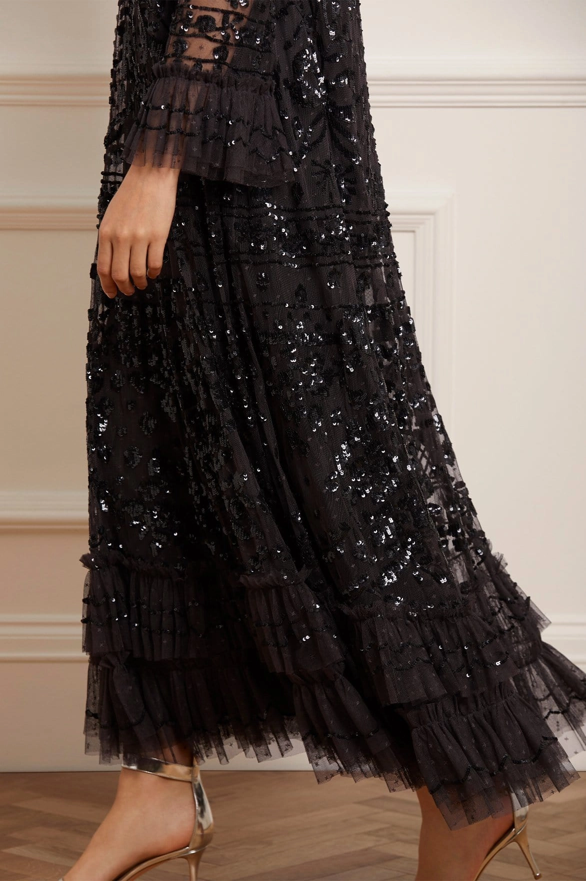 Soft Contour Celia Long Sleeve Ankle Gown