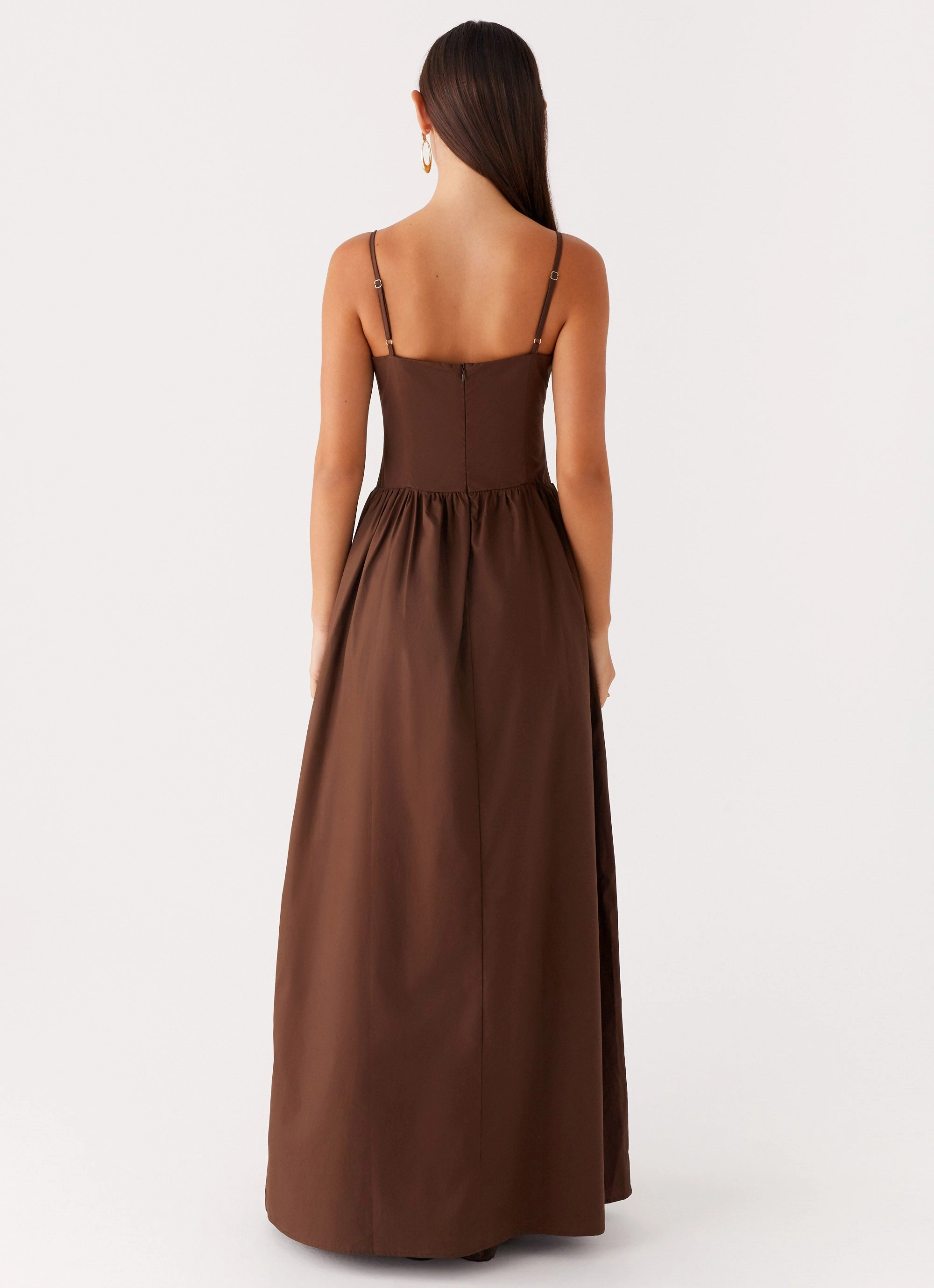 Winter-Season Cerys Maxi Dress - Chocolate