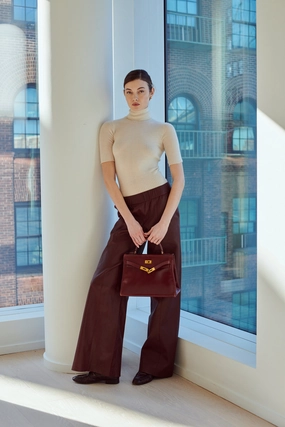 Chalk Cashmere Turtleneck Winter Fashion