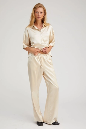 Champagne Silk Polo OdorResistant Fabric