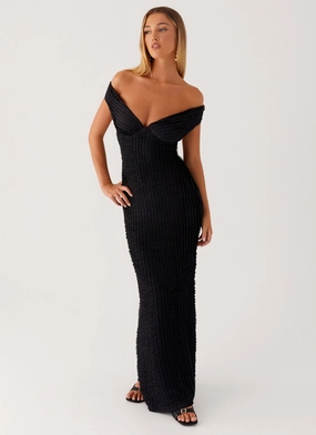 Comfortable Silhouette Chantelle Maxi Dress - Black