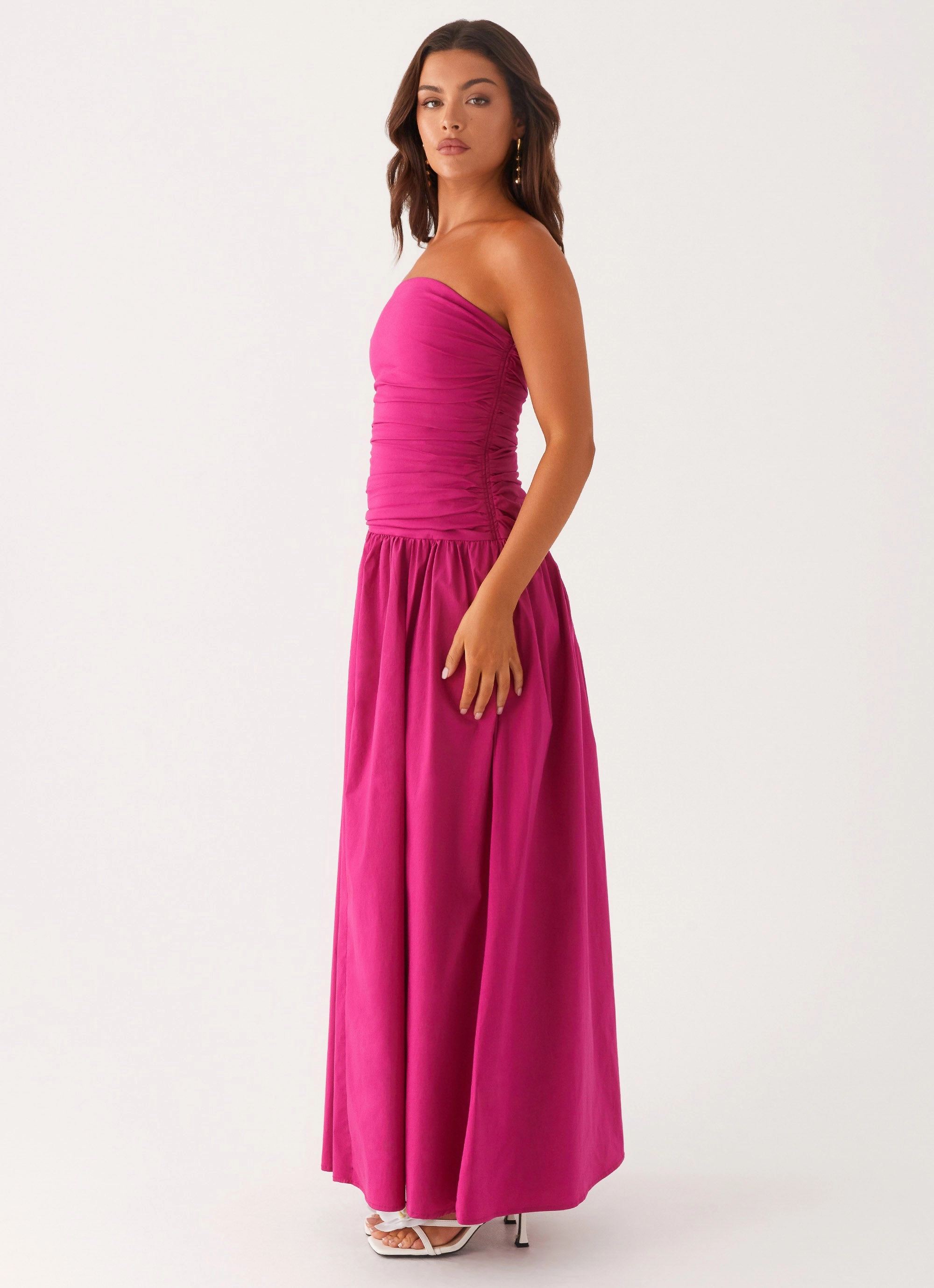 Stylish and Comfortable Carmel Maxi Dress - Fuchsia