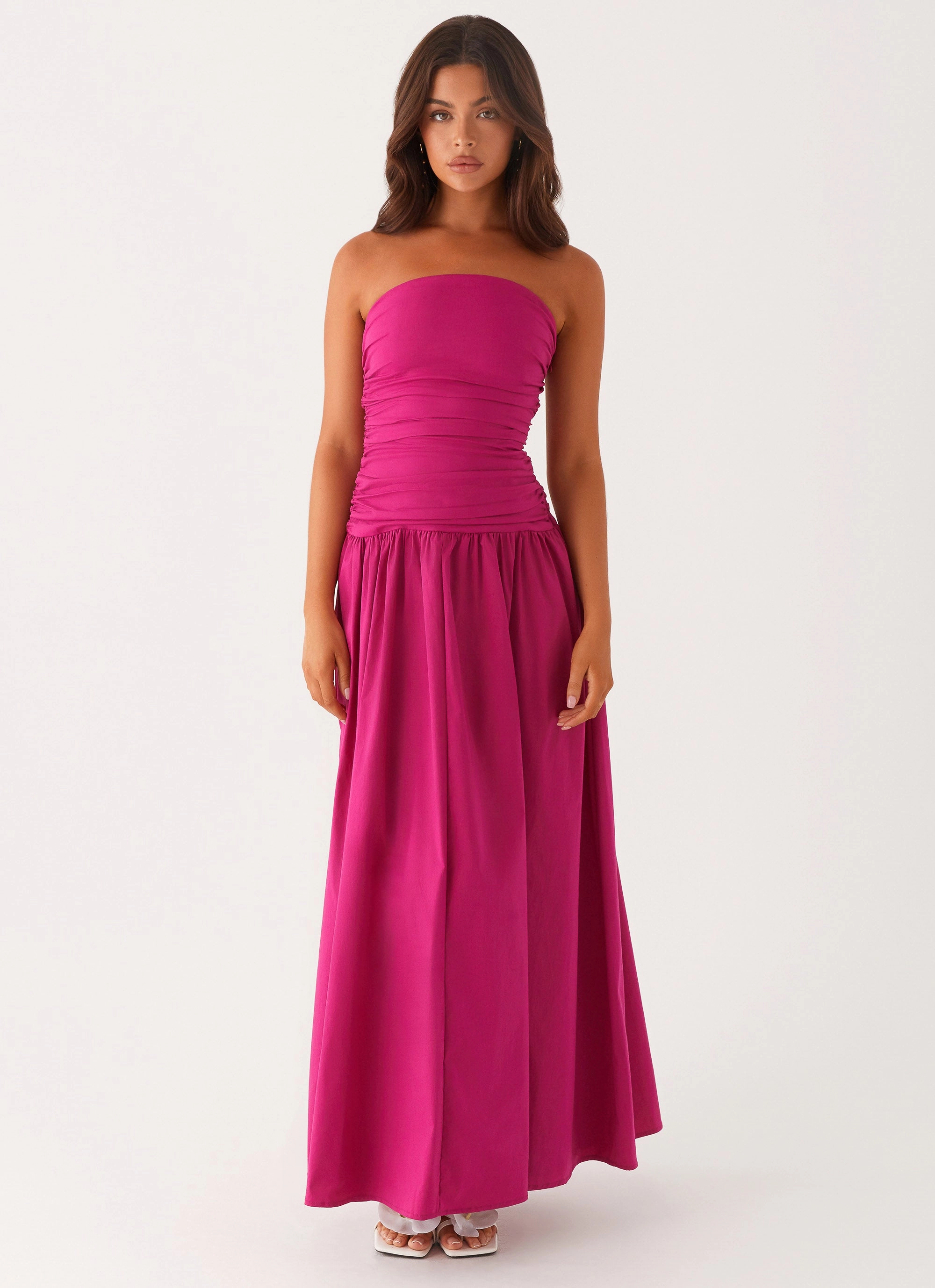 Light Finish Carmel Maxi Dress - Fuchsia