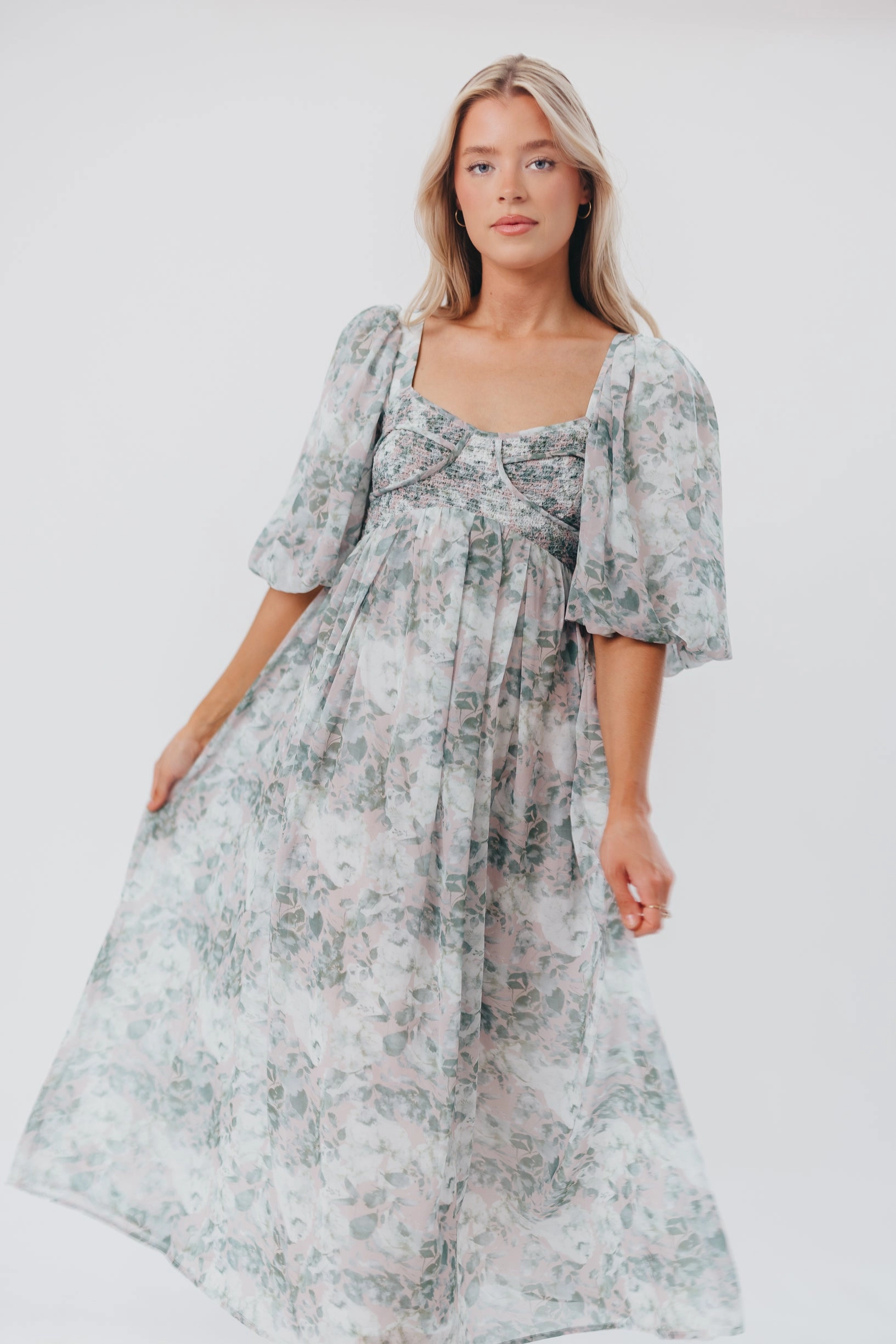 Harlow Maxi Dress in Forest - Bump Friendly (S-XL) Sharp Look Simple yet chic gown