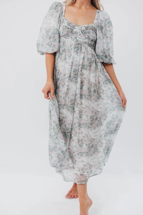 Harlow Maxi Dress in Forest - Bump Friendly (S-XL) Soft Appearance Tear-resistant