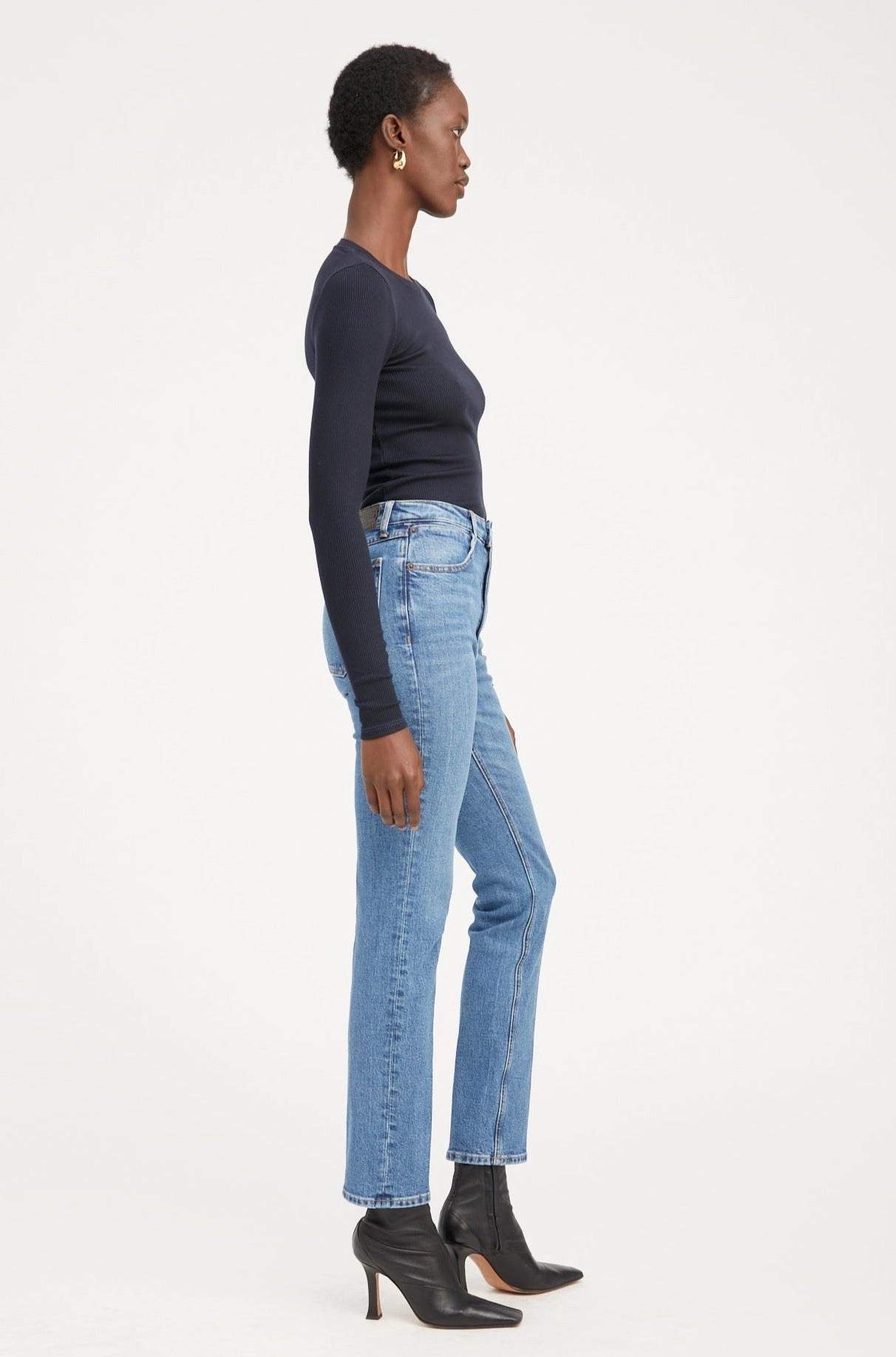 Tough Wear Non Restrictive Fit Charlotte Slim Straight Denim