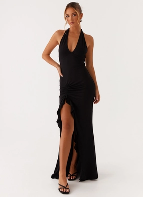 Charmed By You Maxi Dress - Black Moment Light