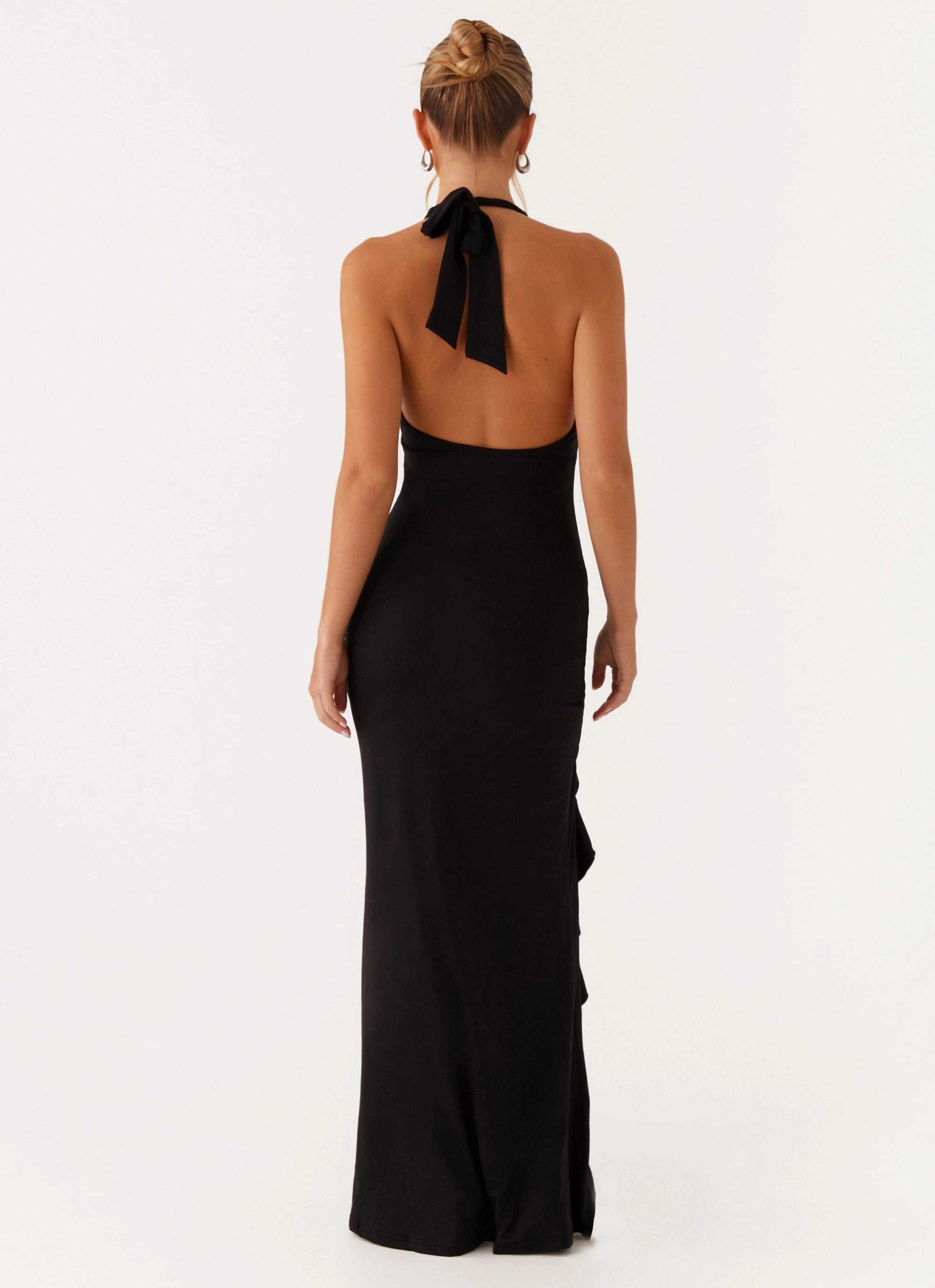 Charmed By You Maxi Dress - Black Linen Chic