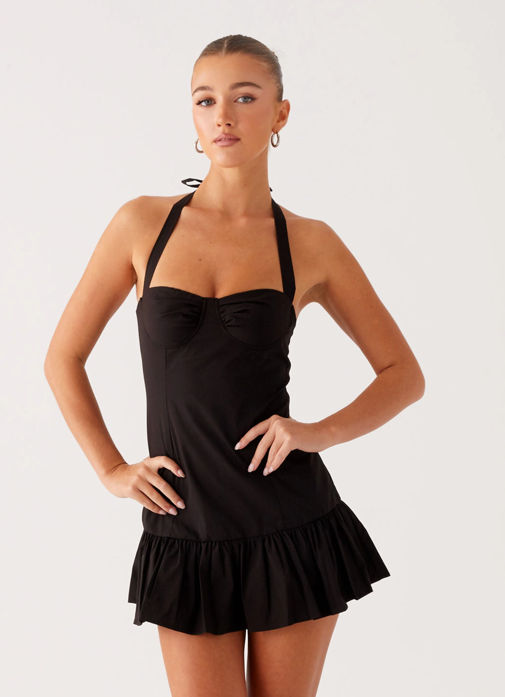 Euro Ease Cheryl Bustier Mini Dress - Black