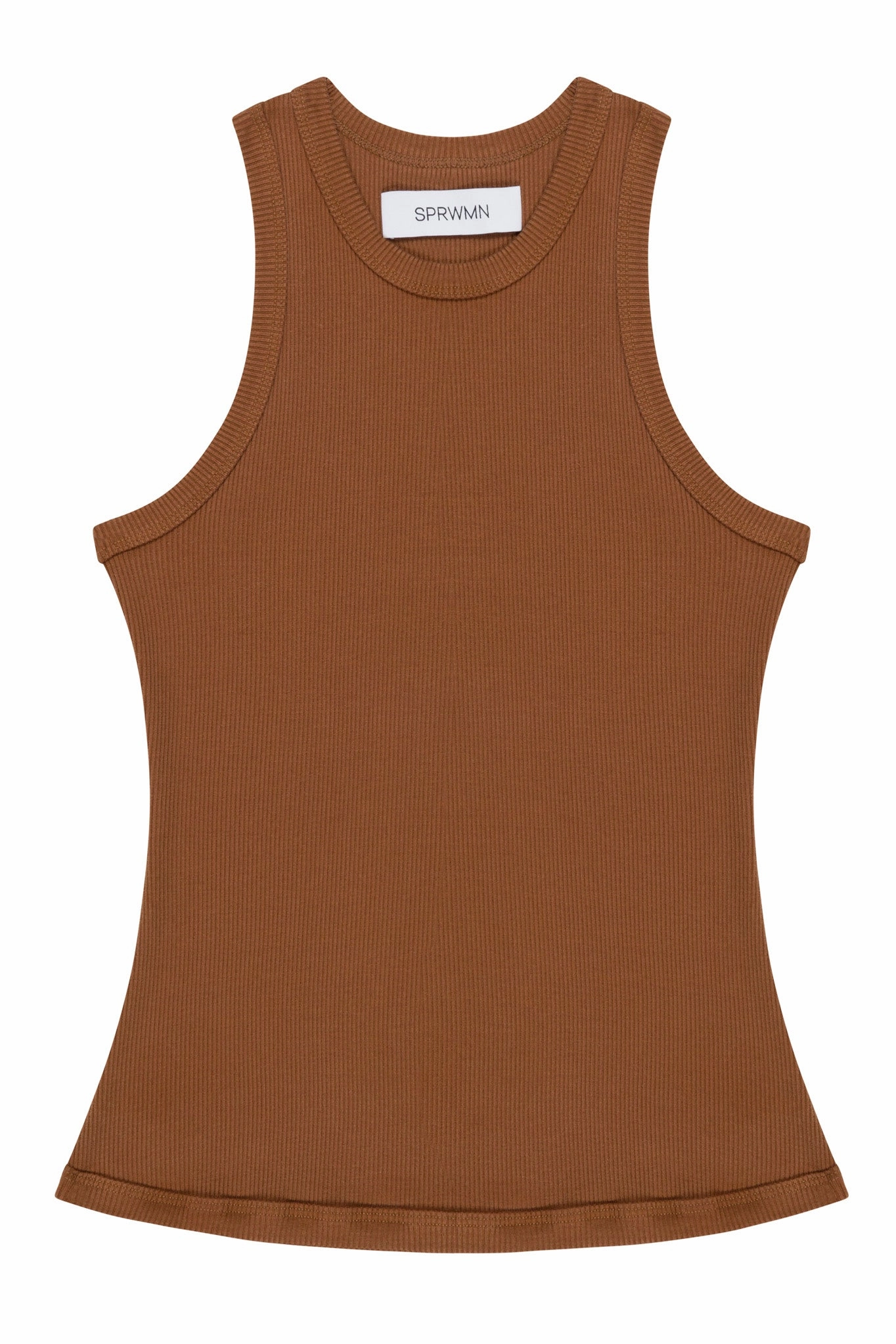 Chestnut Rib Racer Tank Casual Button-Down