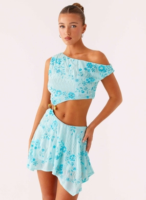 Aletta Sequin Mini Dress - Blue Polished Layer