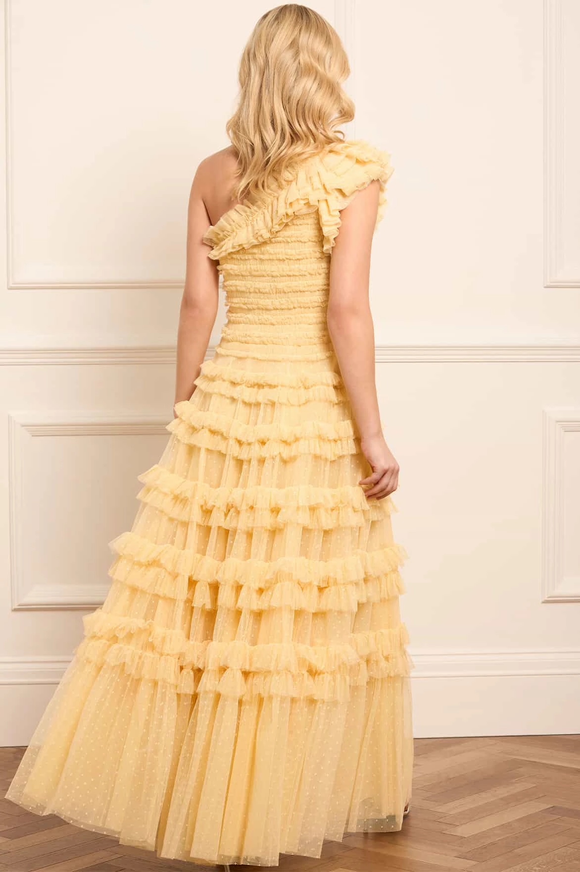Lightweight Wear Lisette Ruffle One-Shoulder Gown