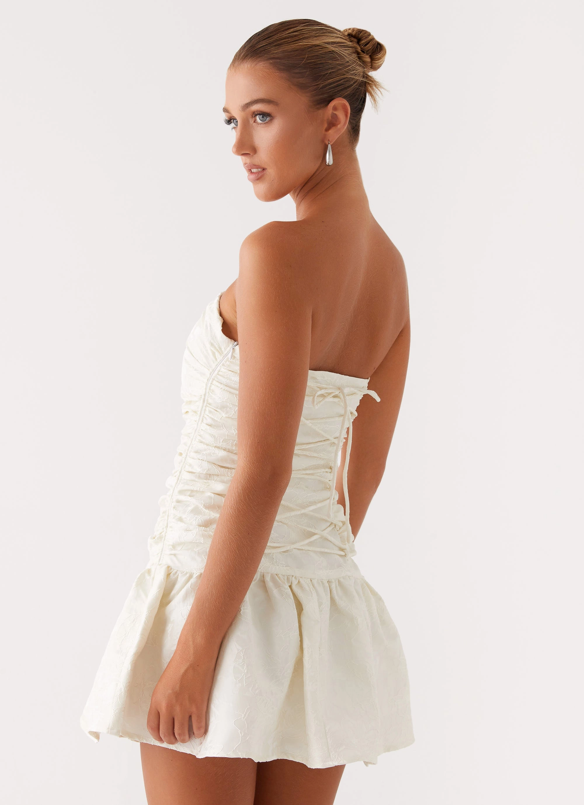 Ray Of Light Mini Dress - White Relaxed Finish