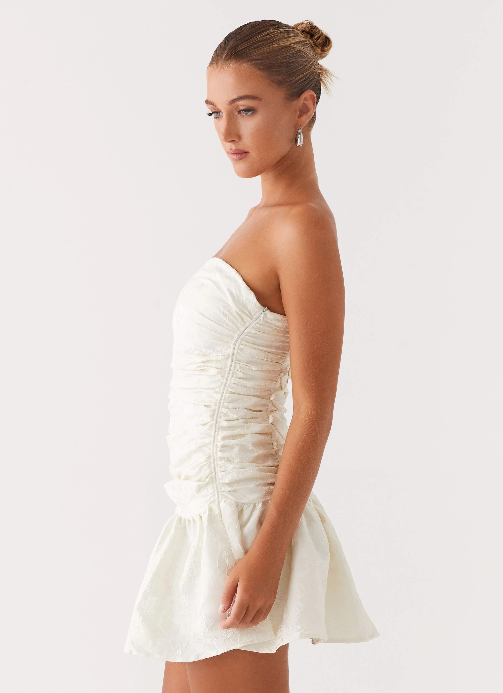 foldable Quiet Luxury Ray Of Light Mini Dress - White
